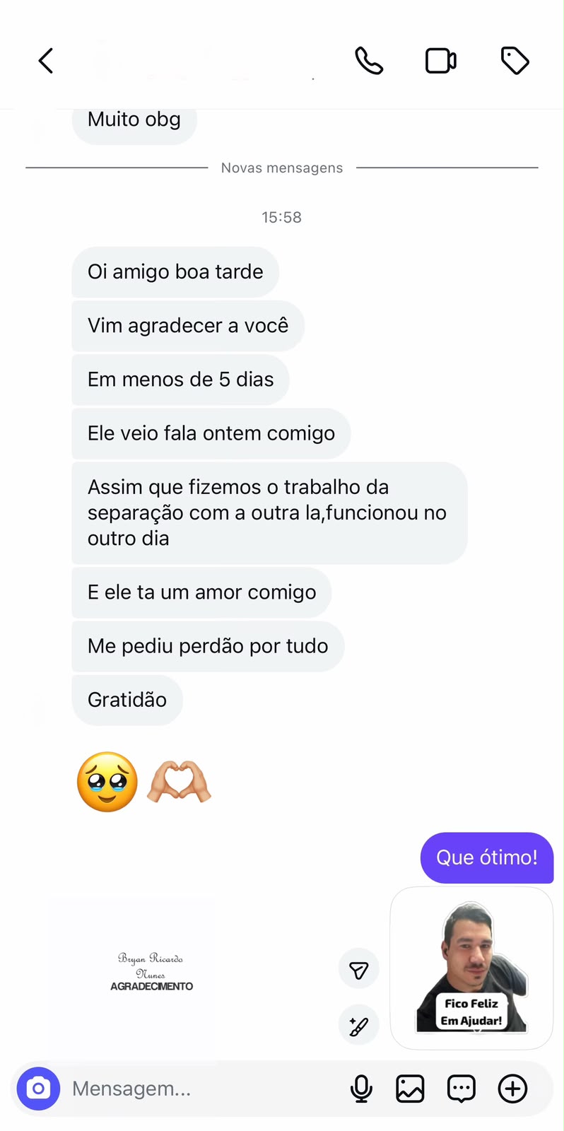 Depoimento de Cliente