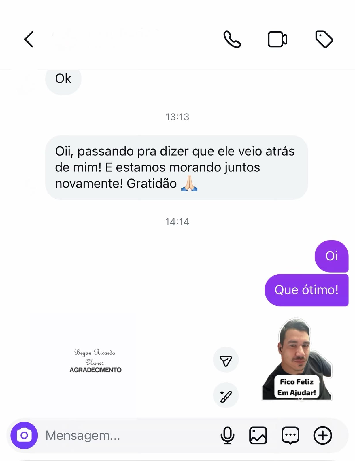 Depoimento de Cliente