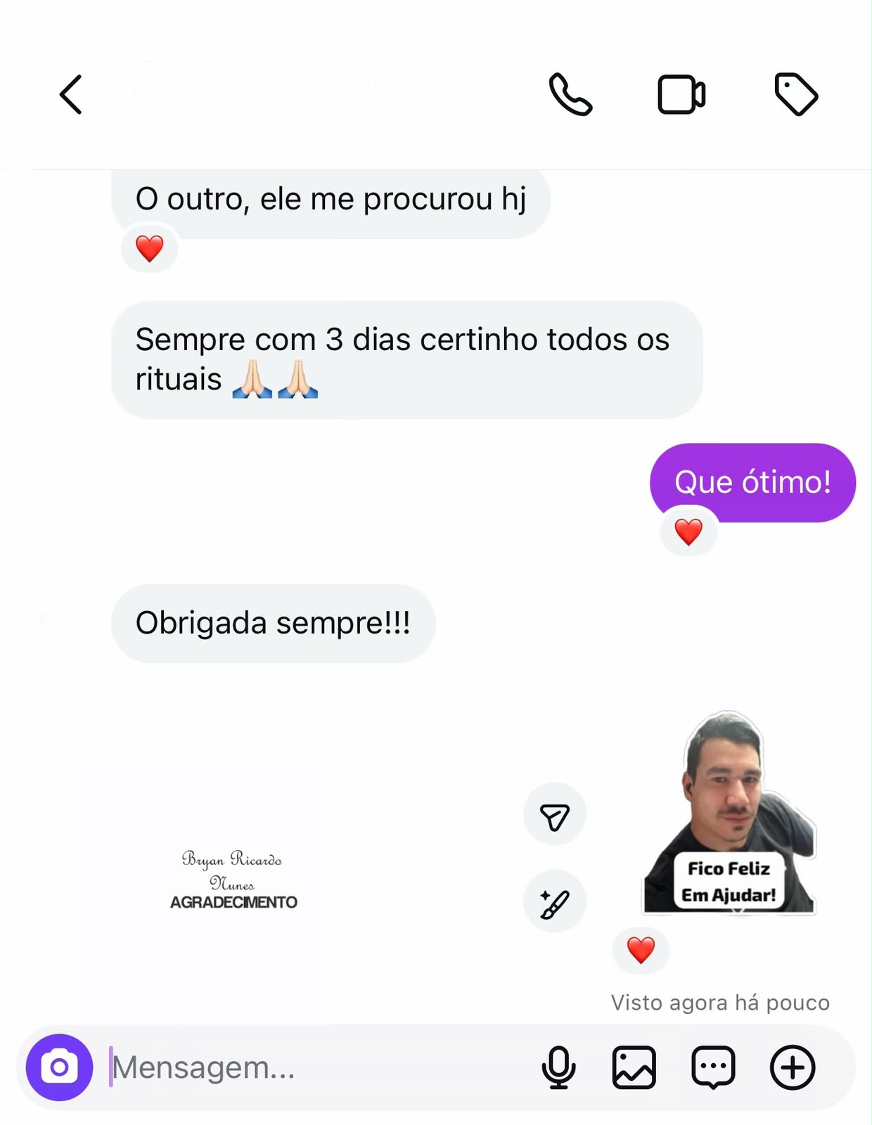 Depoimento de Cliente