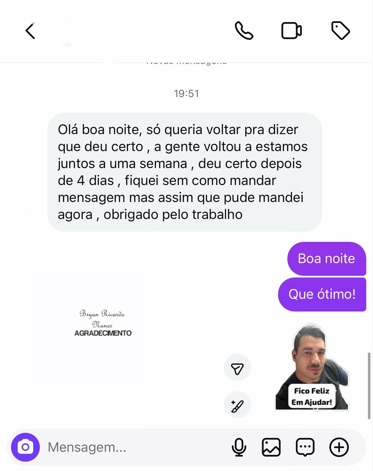 Depoimento de Cliente