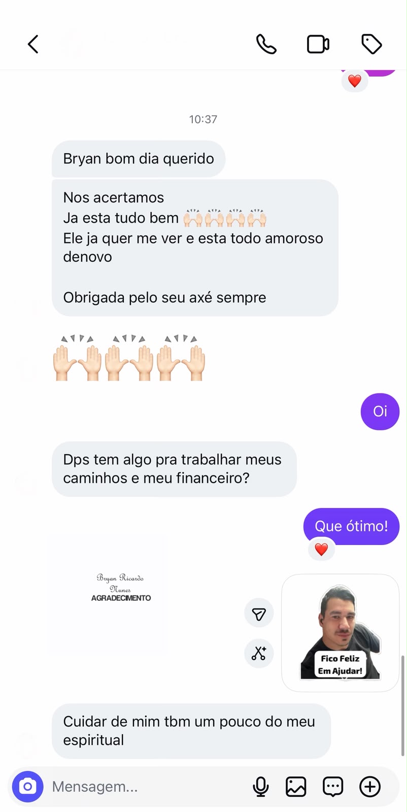 Depoimento de Cliente