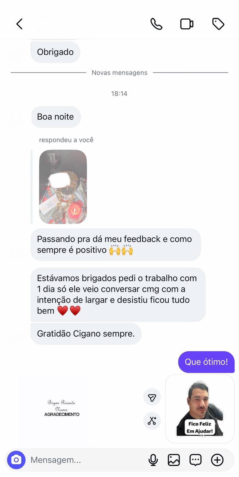 Depoimento de Cliente