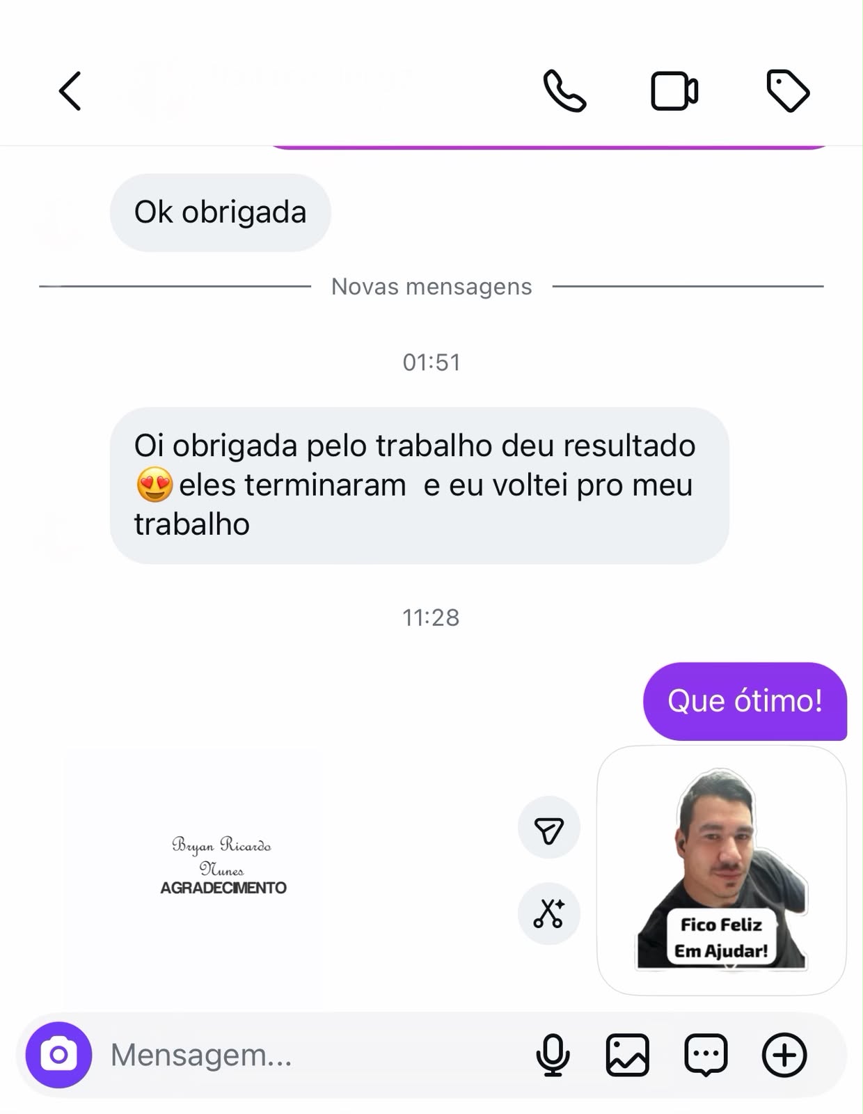 Depoimento de Cliente