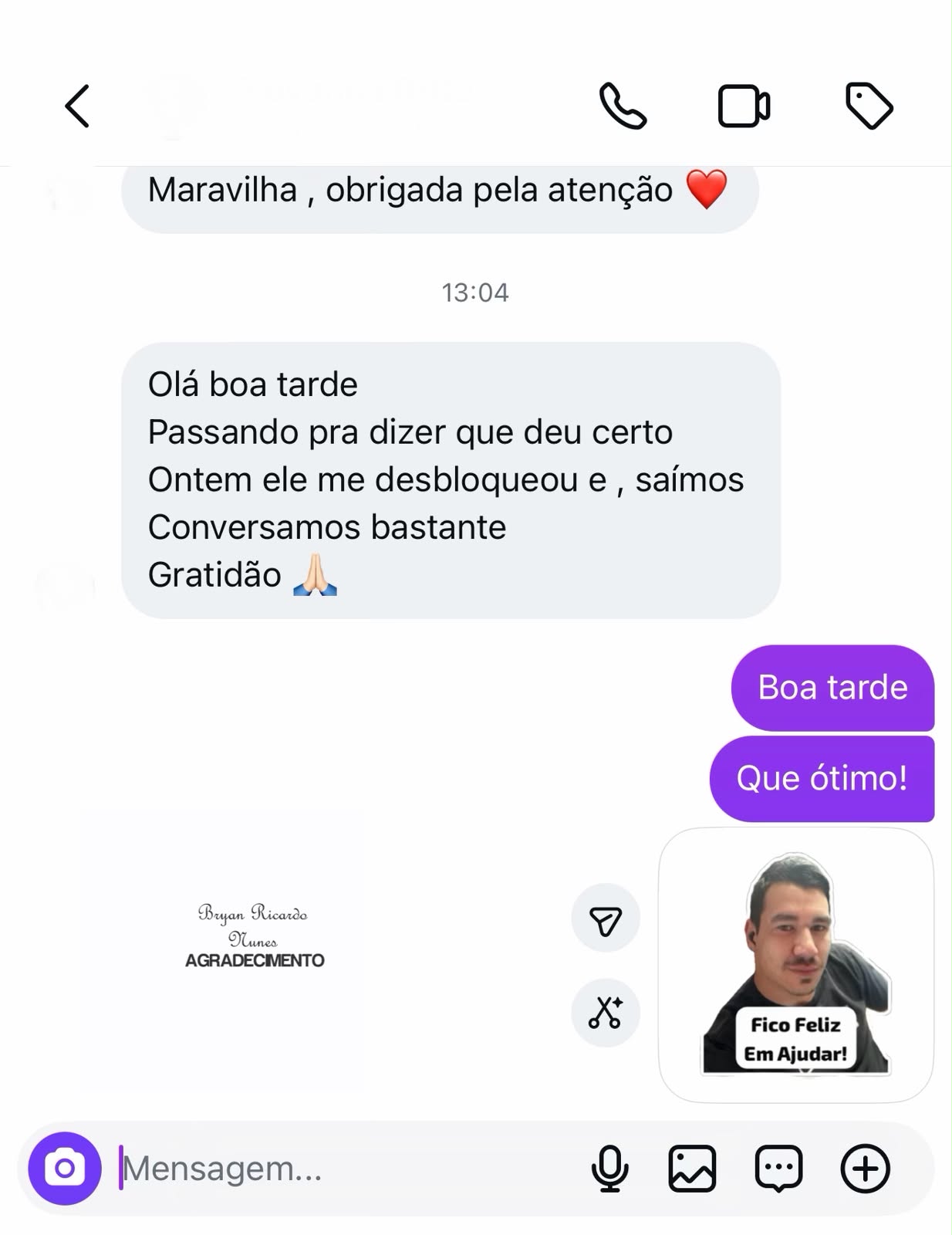 Depoimento de Cliente