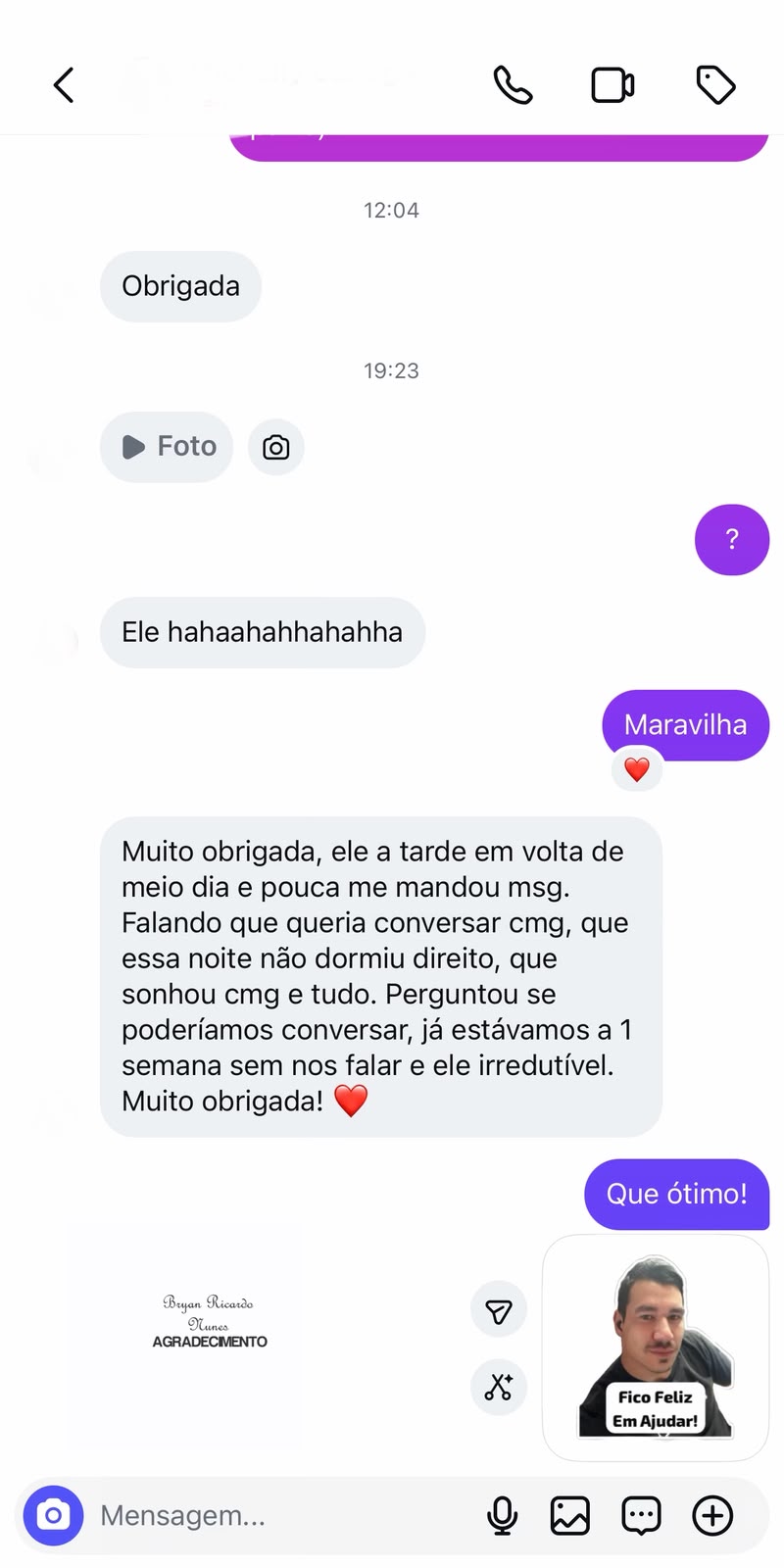 Depoimento de Cliente