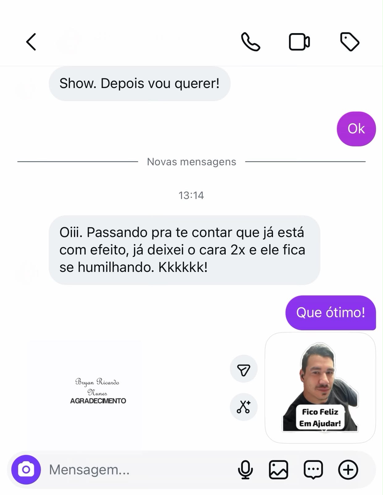 Depoimento de Cliente