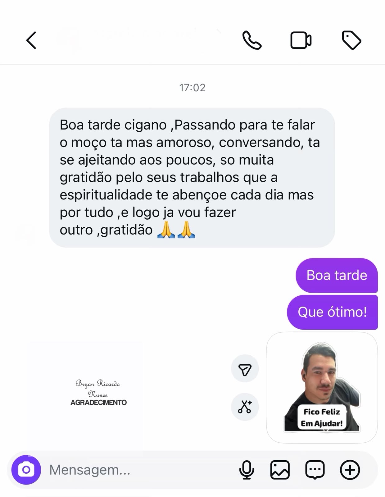 Depoimento de Cliente